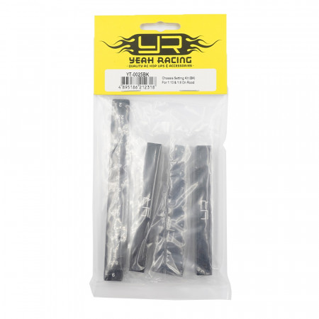 Yeah Racing Chassis Setting Kit Black For 1:10 &amp; 1:8 On Road (YT-0025BK)