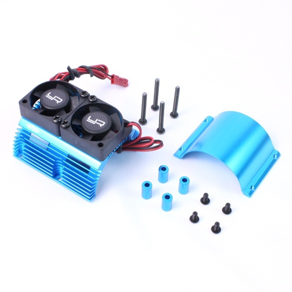 Yeah Racing Heat Sink with Twin Tornado High Speed Fans 1:8 - 40.8mm Motors (YA-0261BU)