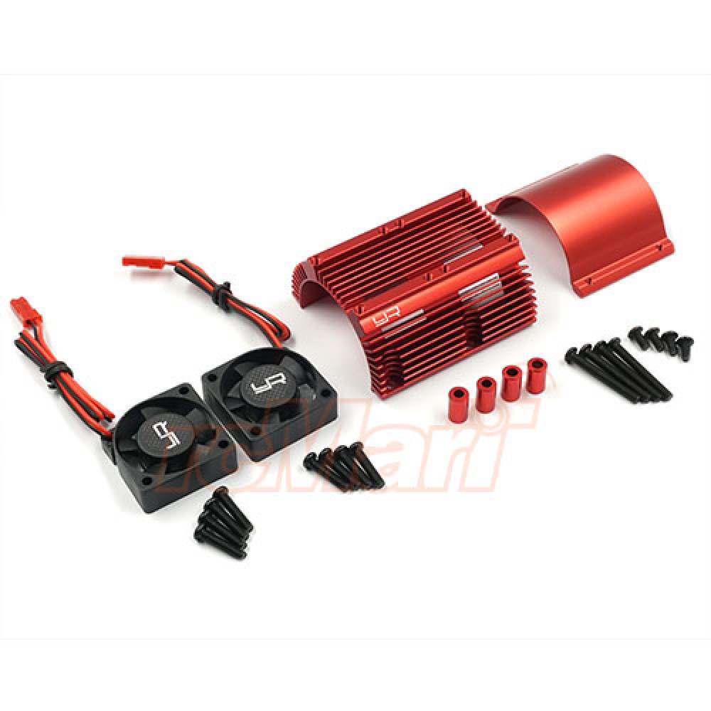 Yeah racing Heat Sink with Twin Tornado High Speed Fans 1:8 - 40.8mm Motors (YA-0261RD)