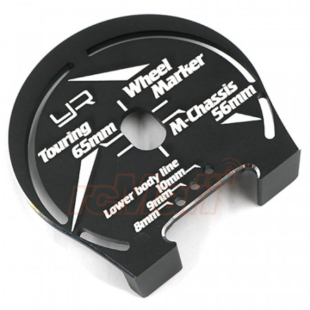 Yeah Racing Aluminum Wheel Well Marker For 1:10 Touring &amp; M-Chassis - Black (YT-0203BK)