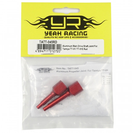 Yeah Racing Aluminium Main Drive Shaft Joint Tamiya TT-01/ TT-01E Red (TATT-045RD)