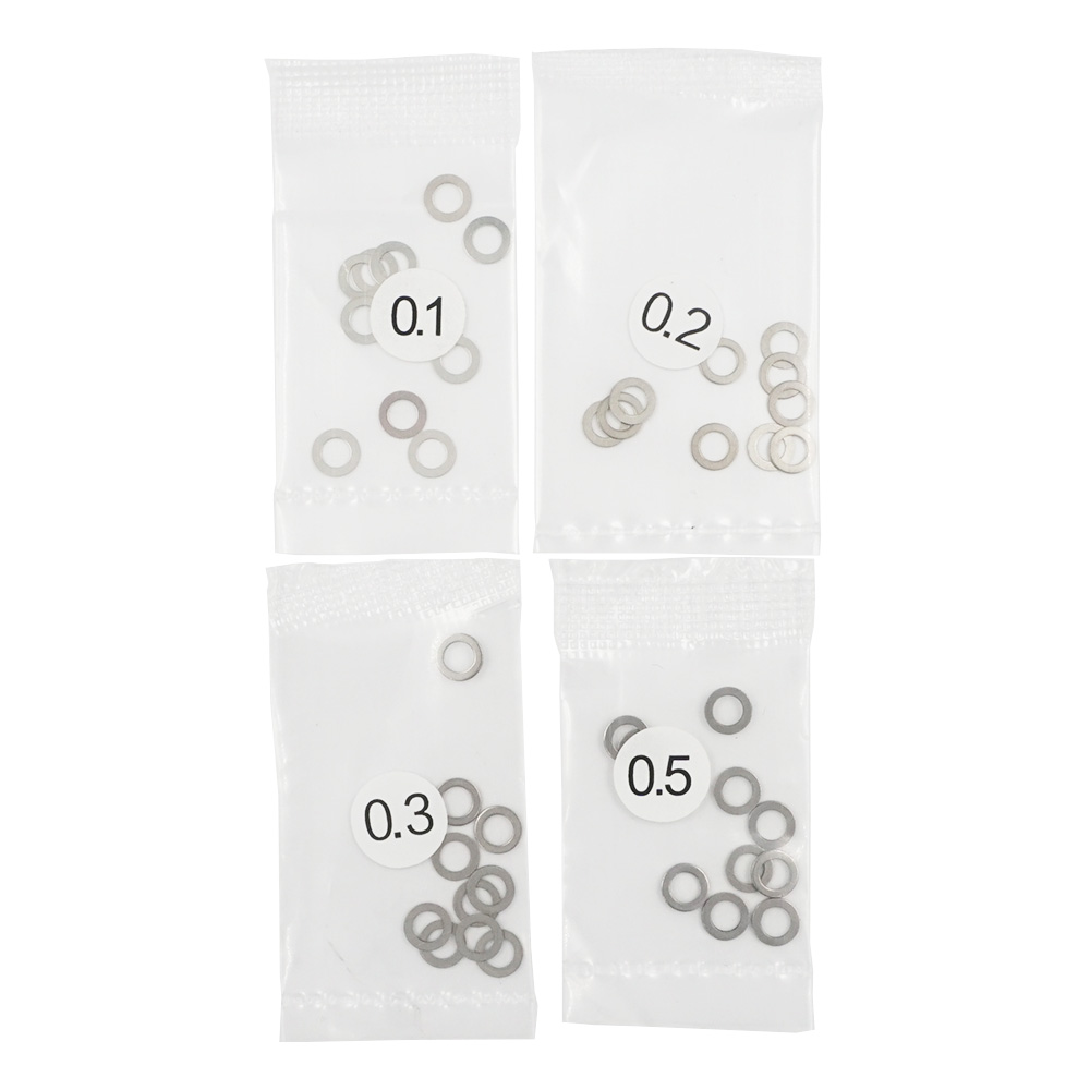 Yeah Racing 3x5mm Stainless Steel Spacer Set 0.1 0.2 0.3 0.5mm (YA-0644)