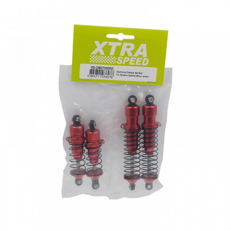 Xtra Speed Aluminum Damper Set Red V2 For Kyosho Optima Ultima Javelin (XS-OM27050RD)
