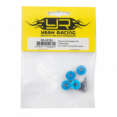 Yeah Racing Aluminium 8mm Wheel Adapter Set 12mm Hex Blue (WA-041BU)