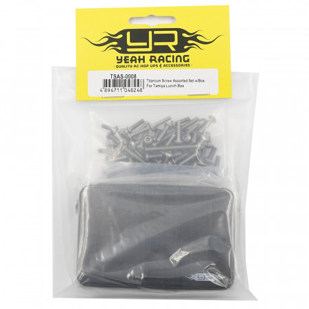 Yeah Racing Titanium Screw Assorted Set w/Box Tamiya Lunch Box (TSAS-0008)