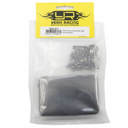 Yeah Racing Titanium Screw Assorted Set w/Box For Xray X4 2023 (TSAS-0011)