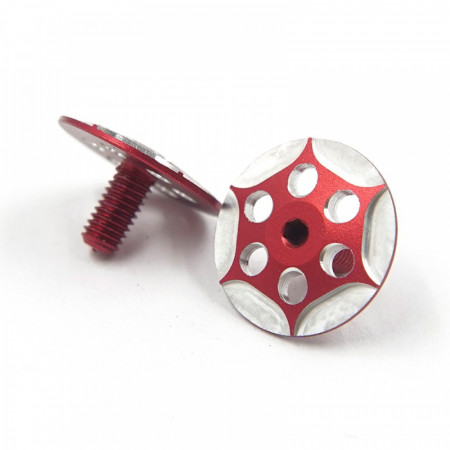 Yeah Racing 1:10 Aluminium Wing Screw 2pcs - Red (YA-0717RD)