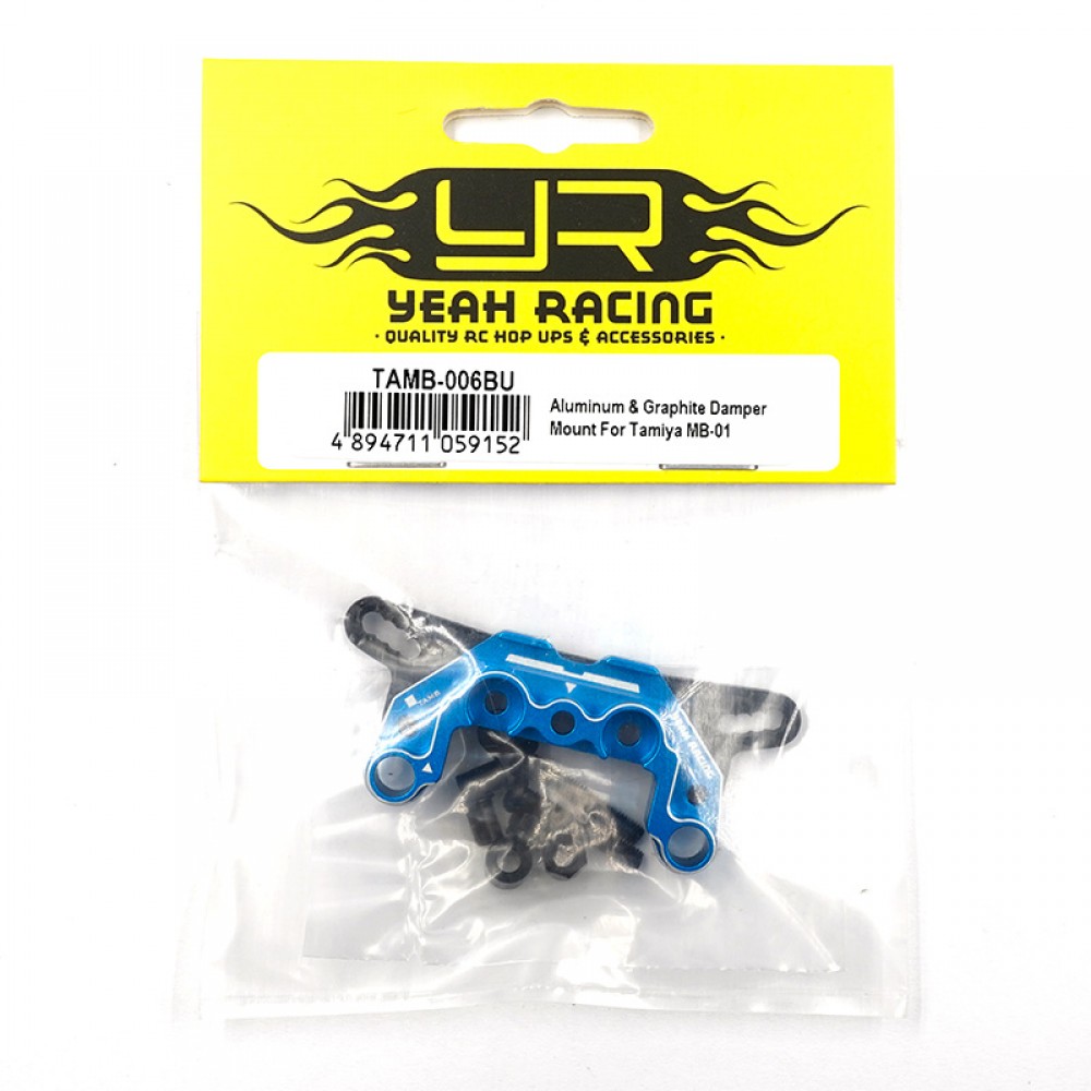 Yeah Racing Aluminium & Graphite Damper Mount (F/R) Tamiya MB-01(TAMB-006BU)
