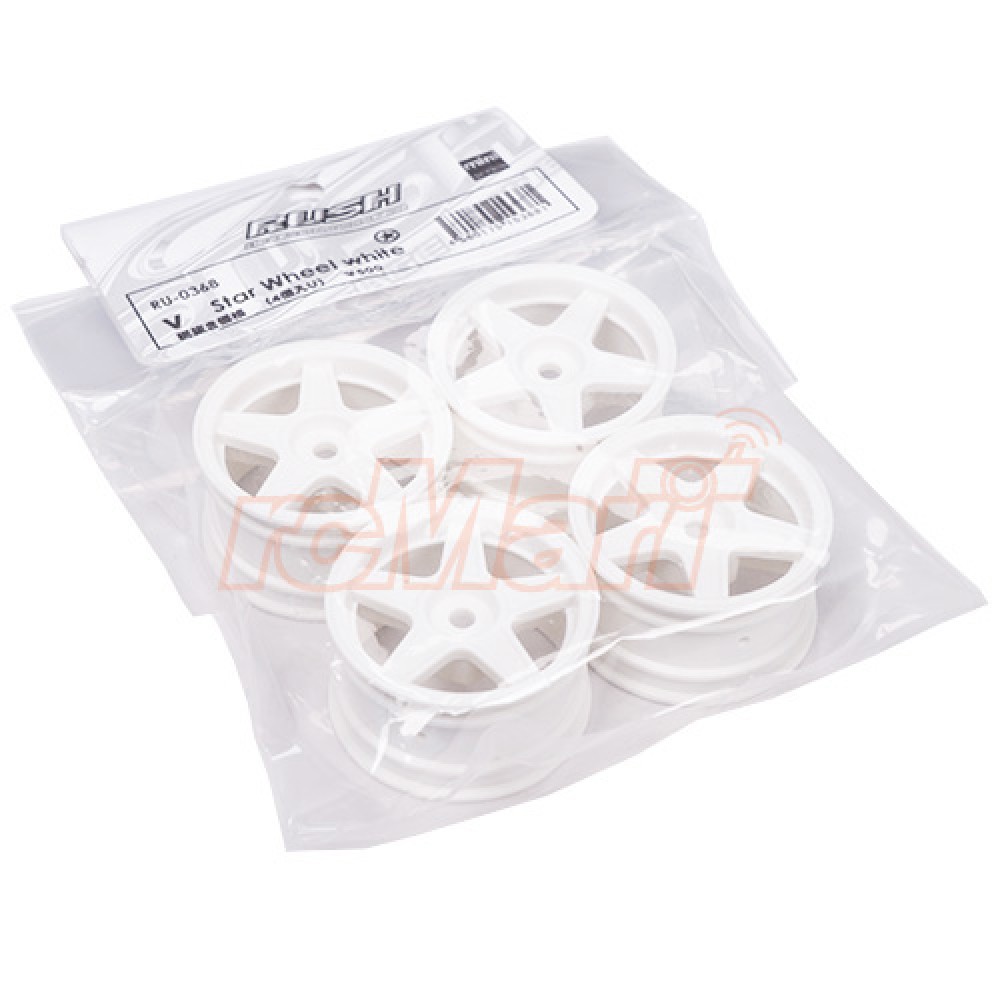 Rush RUI Mini V Start High Rim- M Chassis (4pcs) White (RU0368)