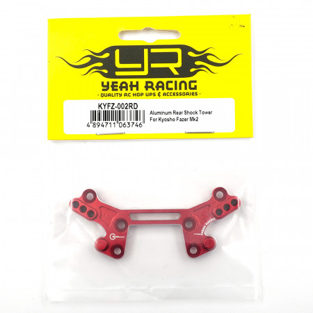 Yeah Racing Aluminum Rear Shock Tower For Kyosho 1:10 Fazer Mk2 (KYFZ-002RD)