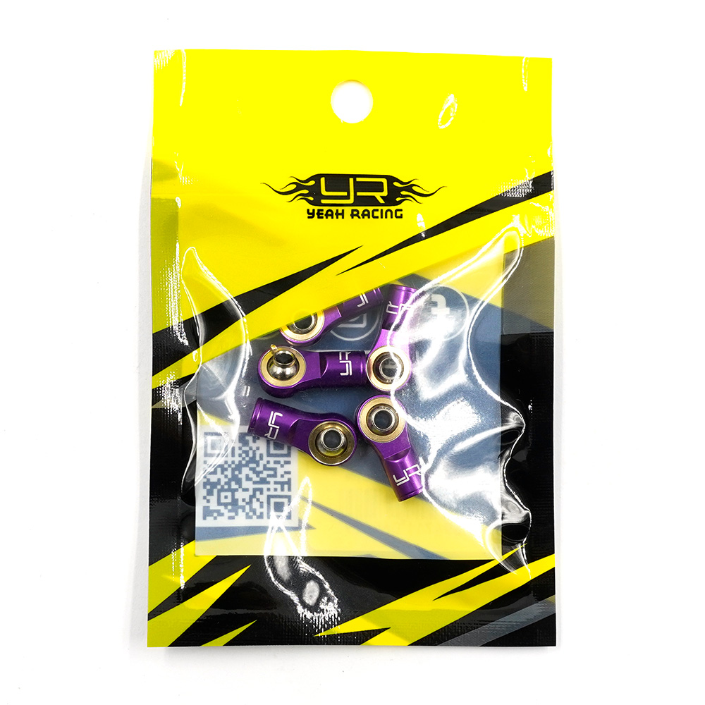 Yeah Racing Aluminium Thread M3 Rod Ends (5pcs) Purple (YA-0550PP)