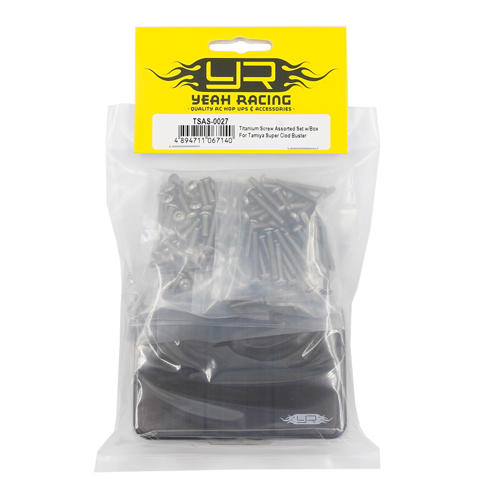 Yeah Racing Titanium Screw Assorted Set w/Box Tamiya Super Clod Buster (TSAS-0027)