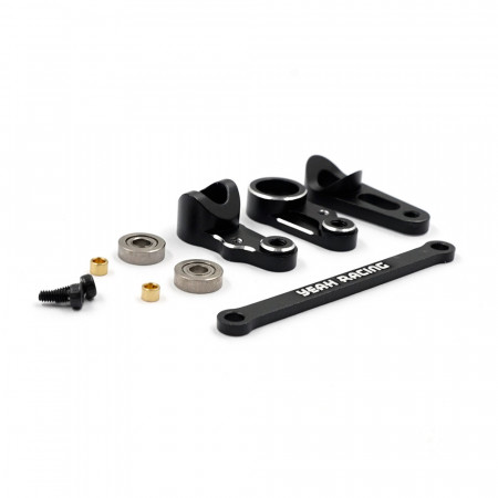 Yeah Racing Aluminum Steering w/Bearing Set For Yokomo 870C Super Dog Fighter (YKDF-006BK)