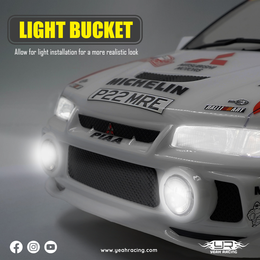 Yeah Racing 1:10 Mitubishi Lancer EVO IV Rally Catalunya 1997 #1 Pre-Painted/Pre-Cut Body w/Rims Set (YABY-0002)