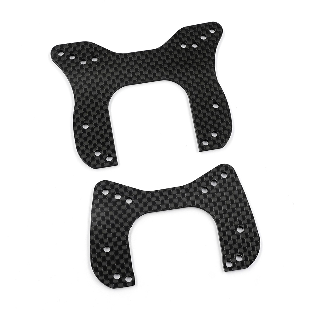 Yeah Racing Graphite Front &amp; Rear Shock Tower For Yokomo Super Dog Fighter Works 91 (YKDF-017BK)