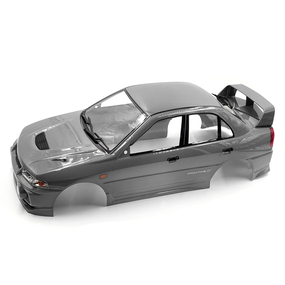 Yeah Racing 1:10 1/10 Mitsubishi Lancer EVO IV Sedan Silver Pre-Painted Pre-Cut Body w/ Rims Set (YABY-0006)