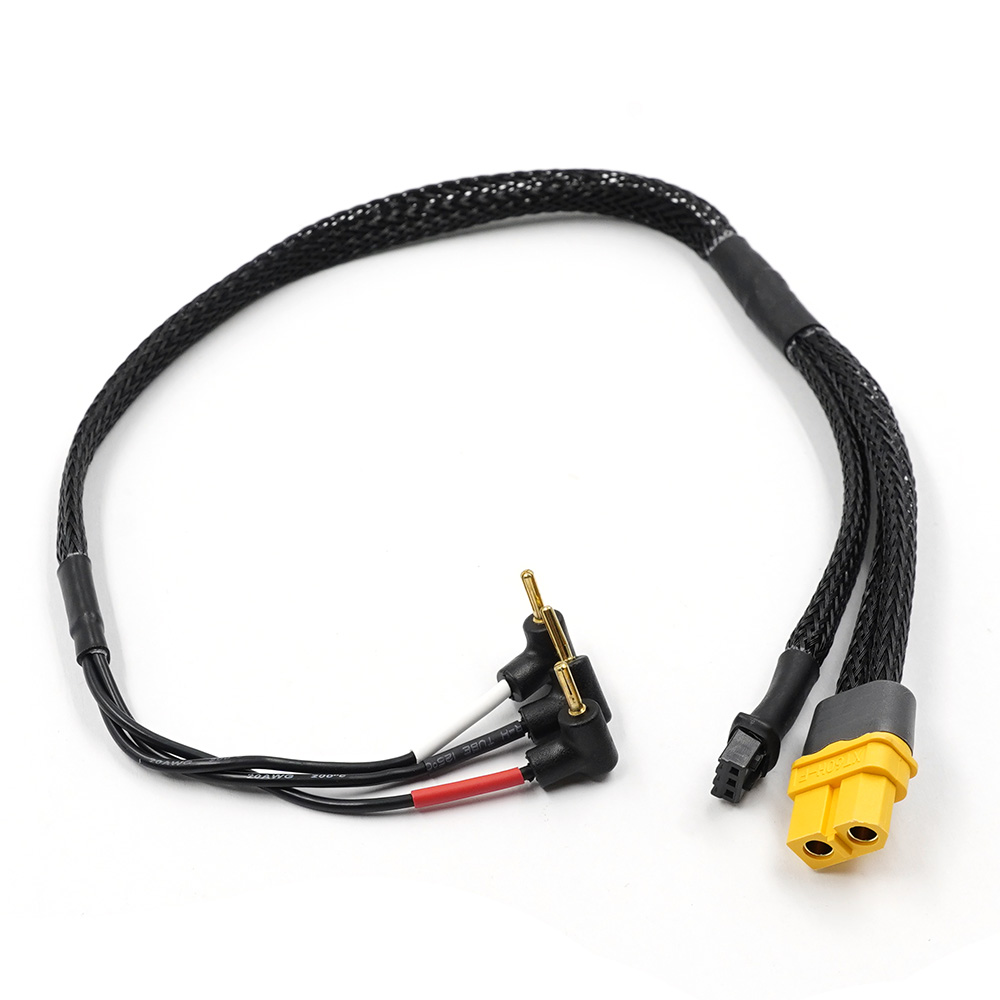 Yeah Racing XT60 Plug To 2mm Plug (Angled Type) Charging Cable w/ Balance Plug (32mm) (WPT-0163)