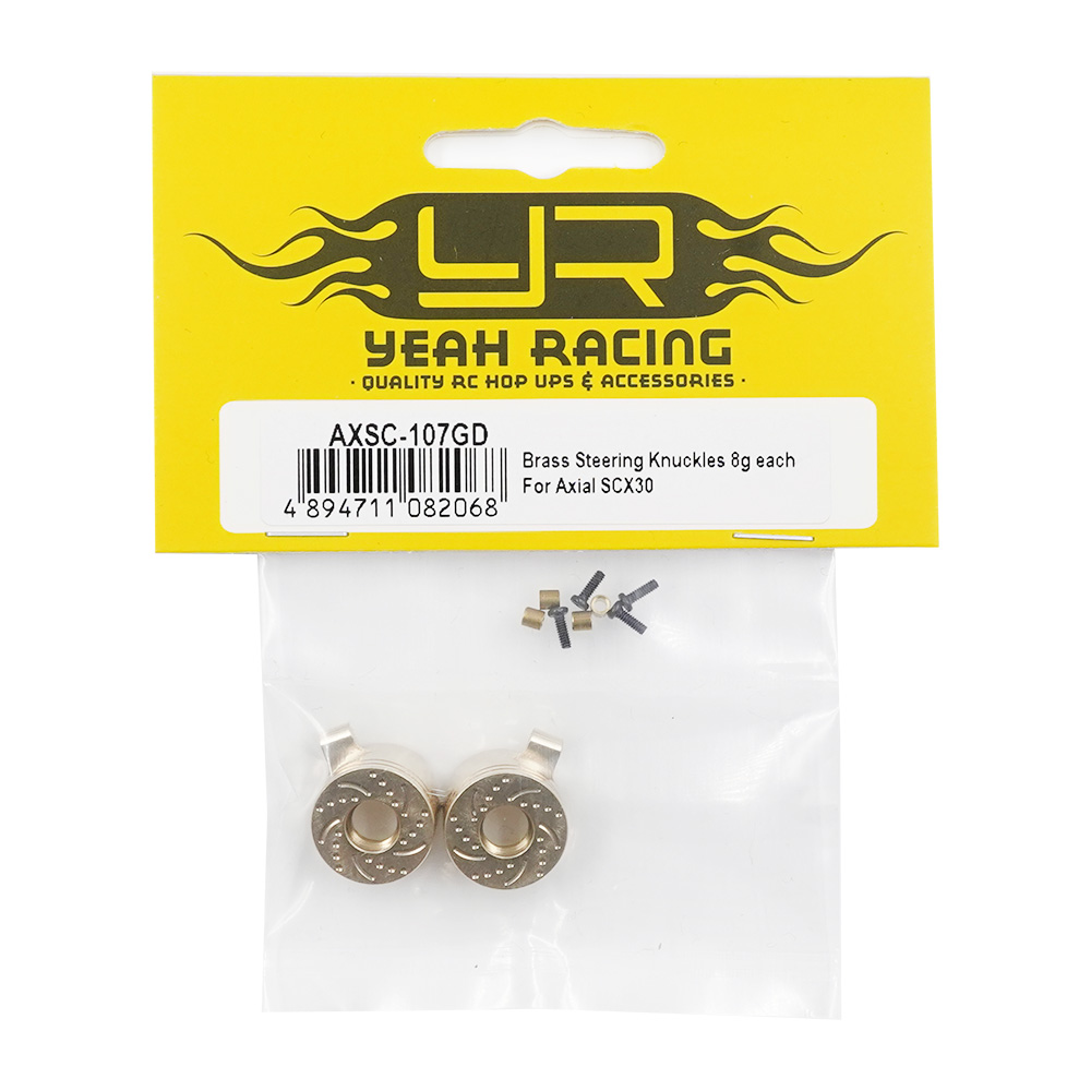Yeah Racing Brass Steering Knuckles 8g each For Axial SCX30 (AXSC-107GD)
