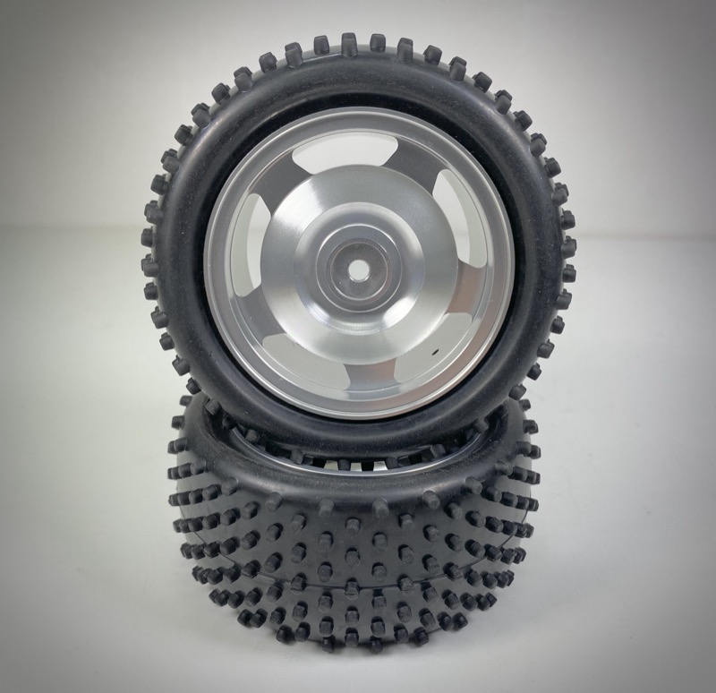 Absima 1:10 Aluminium Buggy Wheel Set 2WD/4WD Spike Tyre Rear 12mm Hex (2) ( AB 2500025)