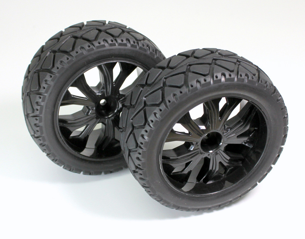 Absima Wheel Set Buggy &quot;Street&quot; front black 1:10 (2) ( AB 2500013)