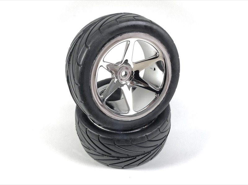 Absima 1:10 Buggy Wheel Set 6-Spoke/Street Front Chrome (2) ( AB 2500020)