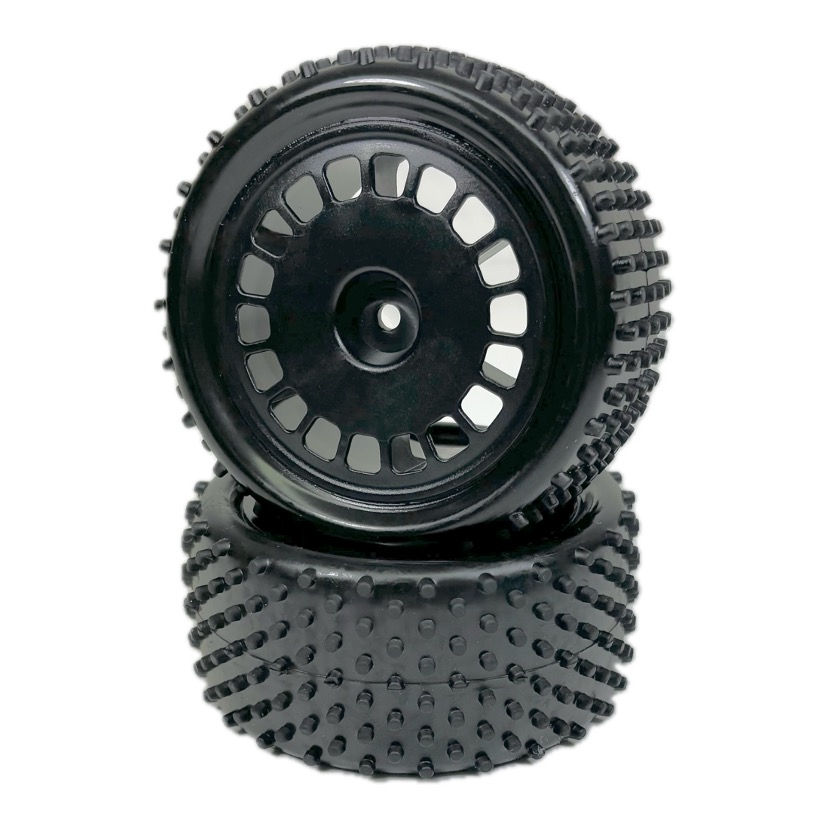 Absima 1:10 Buggy Wheel Set &quot;Mini Pin&quot; Rear Black (2) ( AB 2500055)