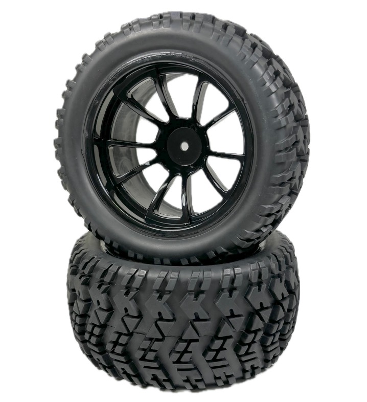 Absima 1:10 Truggy/Monster Truck Wheel Set Black (2) ( AB 2500026)