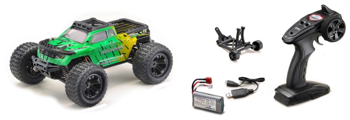 Absima 1:16 Monster Truck MINI AMT - Yellow/Green 4WD - RTR ( AB 16008)