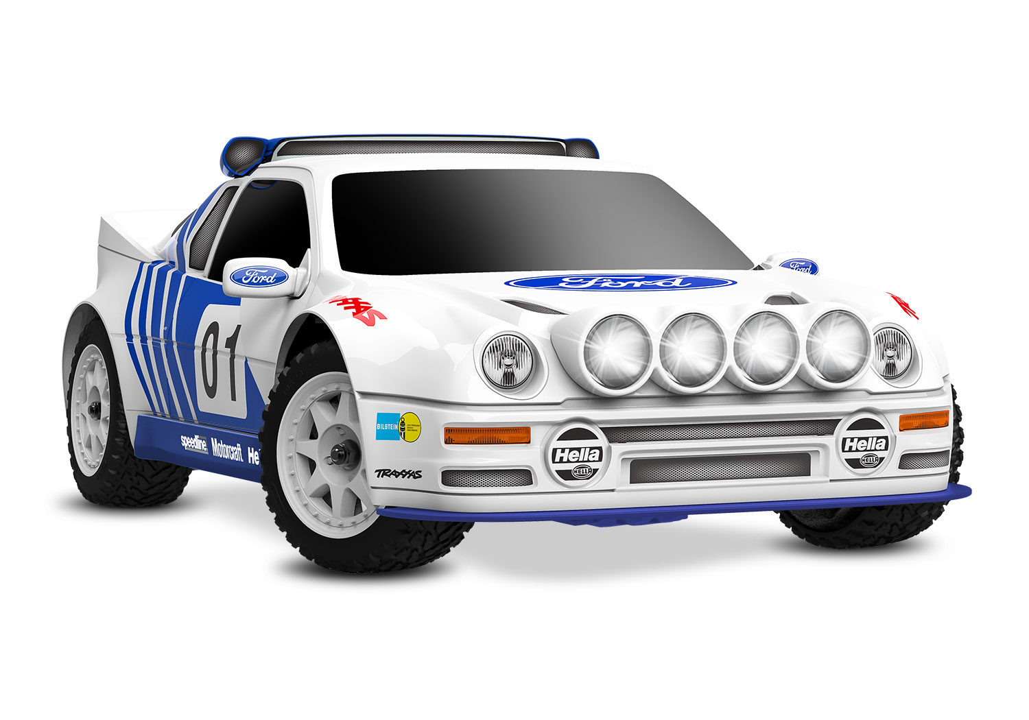 Traxxas Mini Rally VXL Ford RS200 4wd RTR - White (TRX108046)