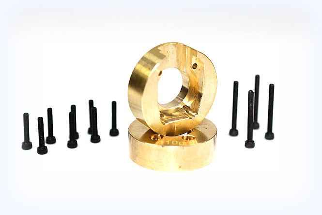 Absima Brass Wheel Weight 110G CR3.4 (2) ( AB 1230658)