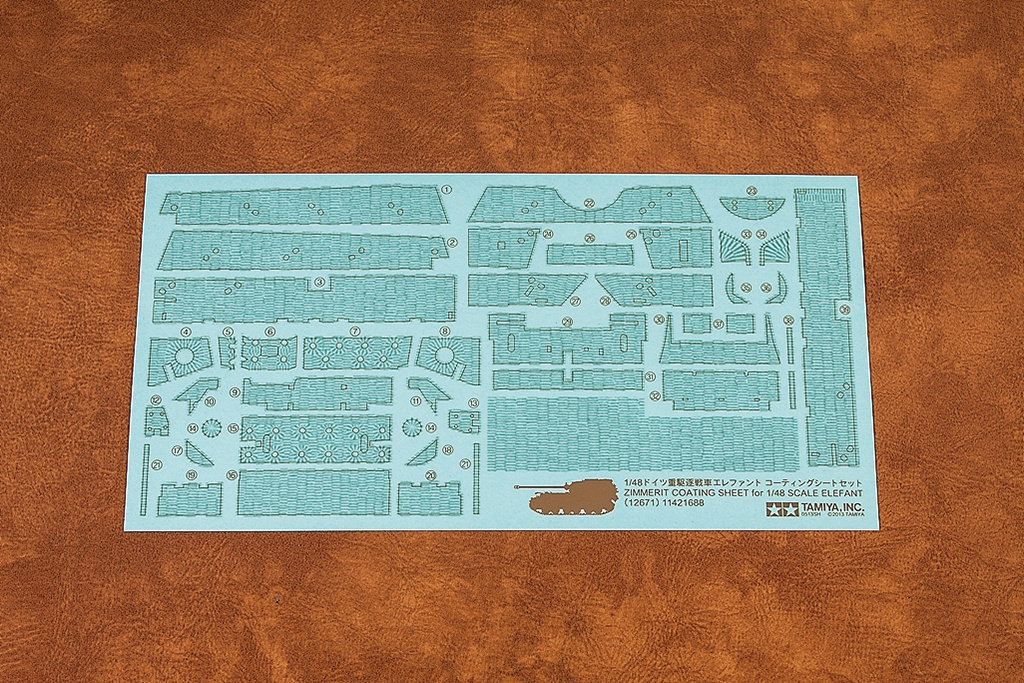 1/48 Tamiya Elefant Zimmerit sheet ( THC 12671)