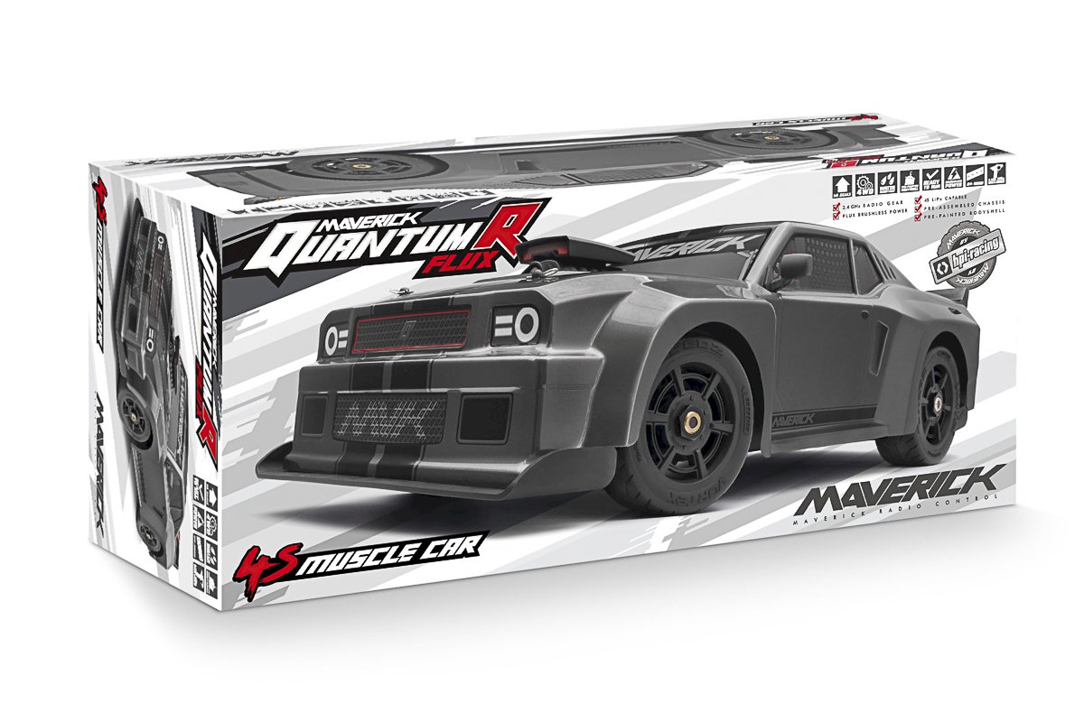 Maverick QuantumR Flux 4S 1:8 4WD Muscle Car - Grey (MV150311)