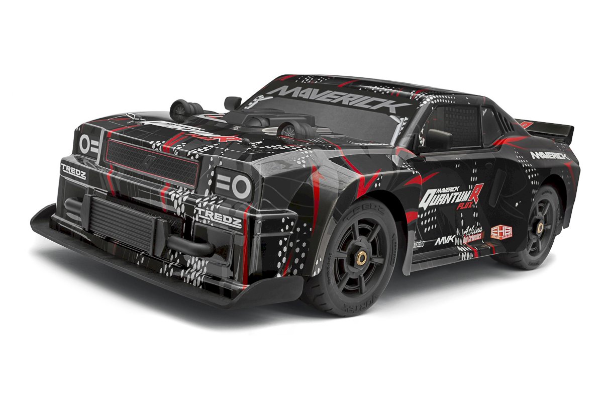 Maverick QuantumR Flux 4S 1:8 4WD Muscle Car - Black/Red (MV150350)