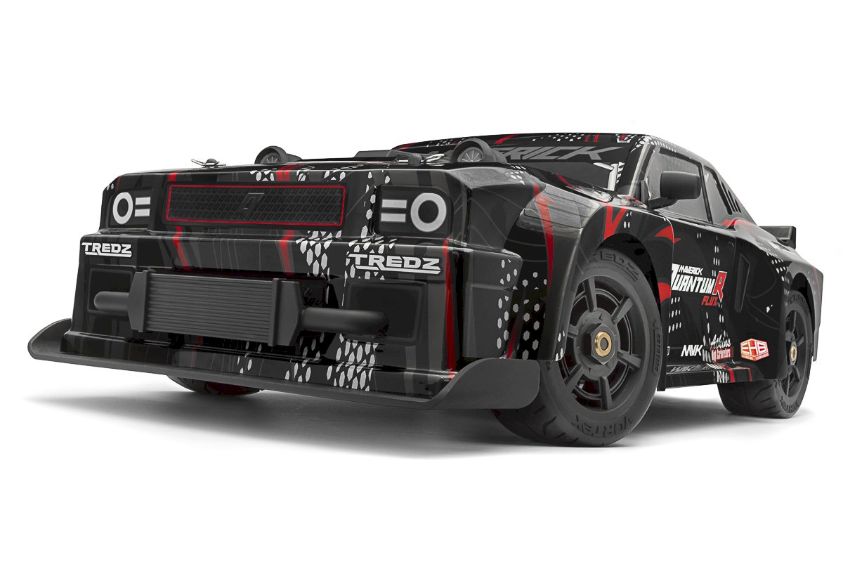 Maverick QuantumR Flux 4S 1:8 4WD Muscle Car - Black/Red (MV150350)
