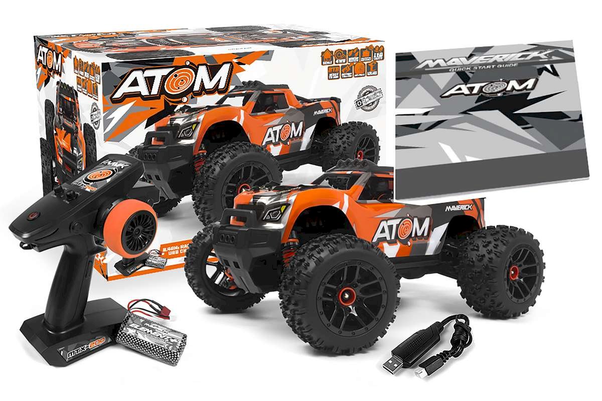 Maverick RC Atom 1:18 4WD Electric Truck - Orange (MV150502)