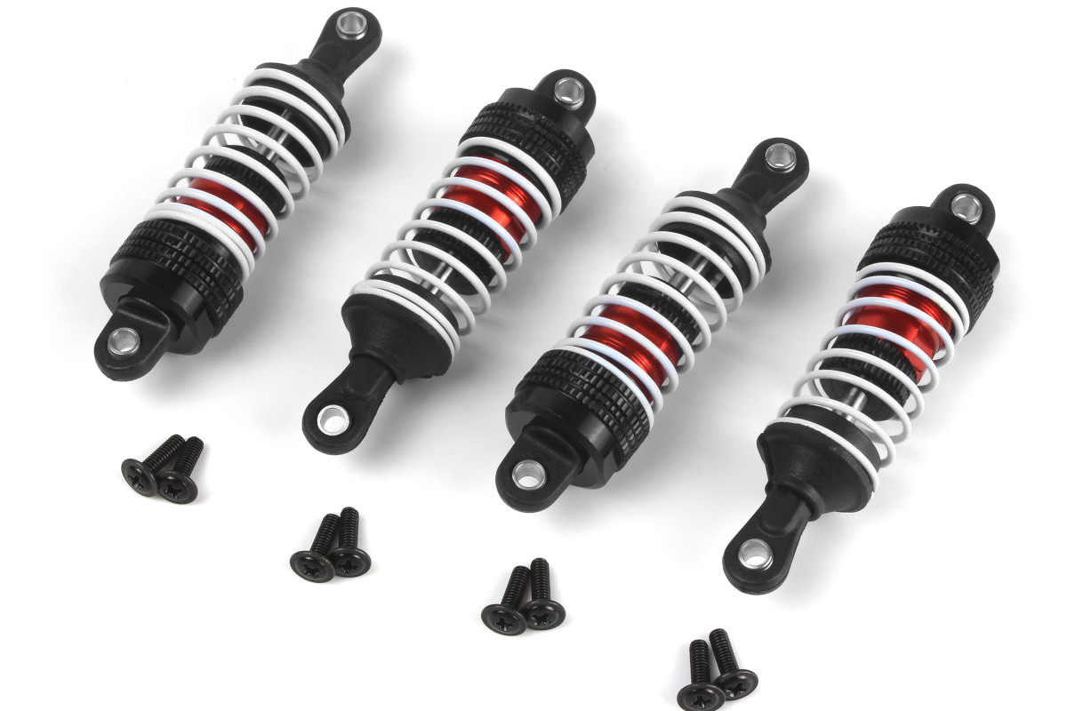 Maverick Aluminum Oil-Filled Shock Absorber Set Red/4Pc (MV150556)
