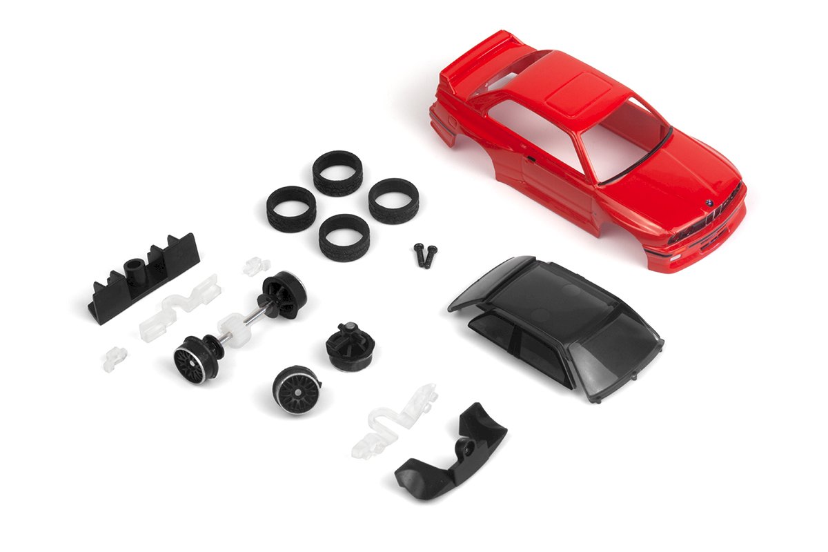HPI Racing nano-TTR 1989 BMW M3 E30 Ravaglia Red Painted Body (HP160996)