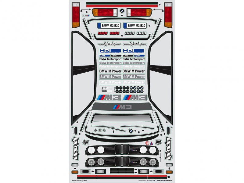 HPI BMW E30 M3 Body (200mm) (HP17540)