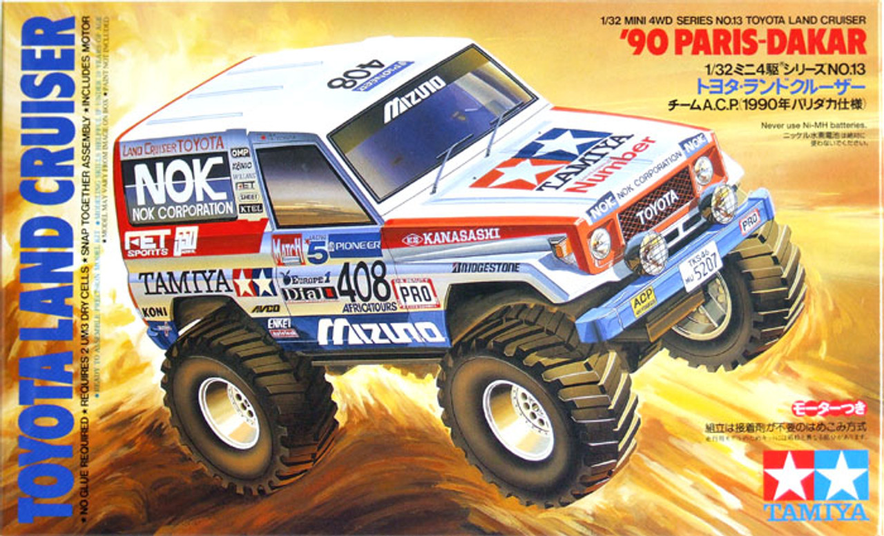 Tamiya 1:32 Mini 4WD Toyota Land Cruiser '90 Paris-Dakar (19013)