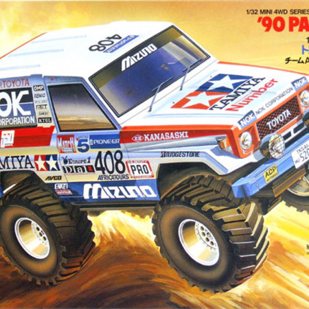 Tamiya 1:32 Mini 4WD Toyota Land Cruiser &#039;90 Paris-Dakar (19013)
