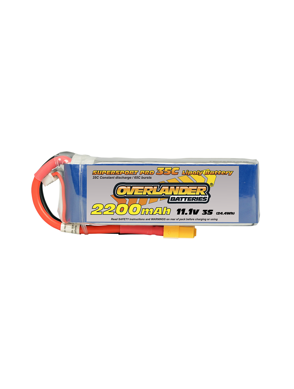 Overlander 2200MAH 11.1V 3S 35C Supersport Pro Lipo Battery (XT60) (OL2646XT60)