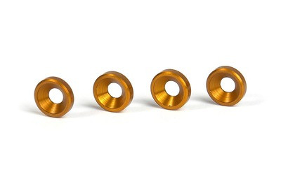 Xray Alu Countersunk Shim - Orange (4) (XR301159-O)