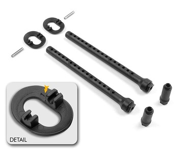Xray Front Body Mount Set +1mm Height (XR301323)