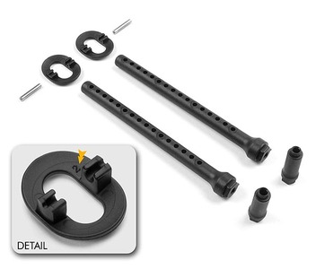 Xray Front Body Mount Set +2mm Height (XR301324)