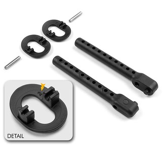 Xray Rear Body Mount Set +2mm Height (XR301334)