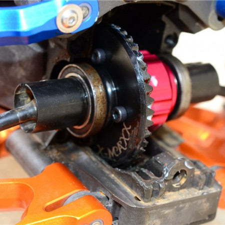GPM Racing Traxxas X-Maxx, XRT Chrome Hard Steel Front Spiral Bevel Gears (STXM1200F-BK)