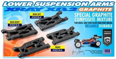 Xray Composite Suspension Arm Rear Lower Right - Graphite (XR323110-G)
