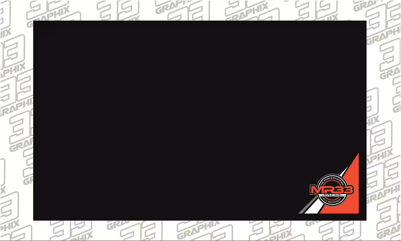 MR33 Pit Mat V2 by 33Graphix 1000 x 600mm - Black 