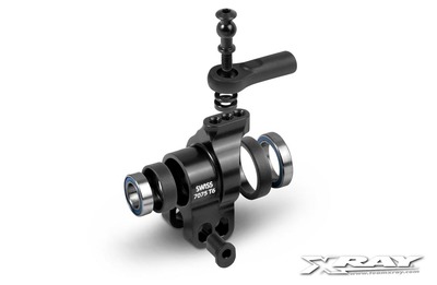 Xray XB808 Alu Rear Hub Carrier - Swiss 7075 T6 - Hard Coated + Ball-Bearings - Double Hole (XR353358)