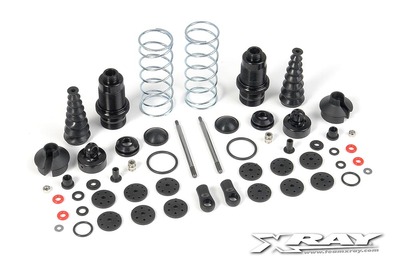 Xray XB9 Front Shock Absorbers + Boots Complete Set (2) (XR358104)